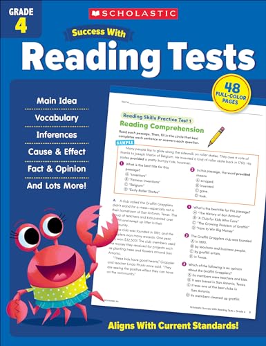 Stock image for Scholastic Success With Reading Tests Grade 4 Workbook for sale by Blackwell's