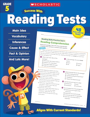 Stock image for Scholastic Success With Reading Tests Grade 5 Workbook for sale by Blackwell's