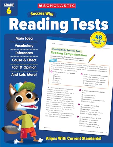 Stock image for Scholastic Success With Reading Tests Grade 6 Workbook for sale by Blackwell's