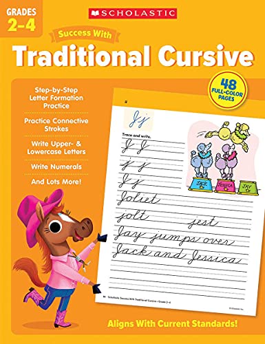 Beispielbild fr Scholastic Success with Traditional Cursive Grades 2-4 Workbook zum Verkauf von SecondSale