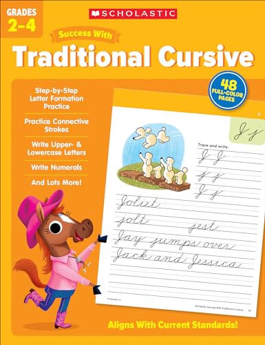 Stock image for Scholastic Success With Traditional Cursive Grades 2-4 Workbook for sale by Blackwell's
