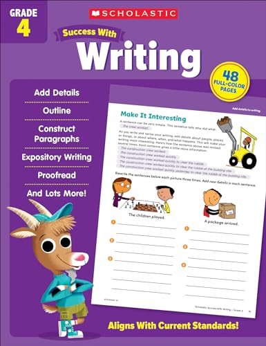 9781338798746: Scholastic Success with Writing Grade 4 Workbook