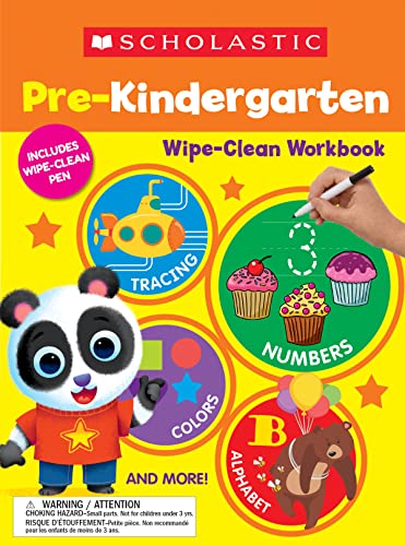 Imagen de archivo de Scholastic Pre-K Wipe-Clean Workbook a la venta por PBShop.store US