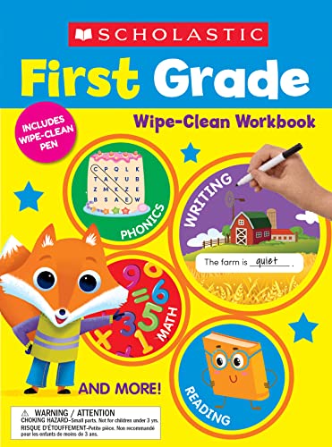 Beispielbild fr Scholastic First Grade Wipe-Clean Workbook zum Verkauf von PBShop.store US