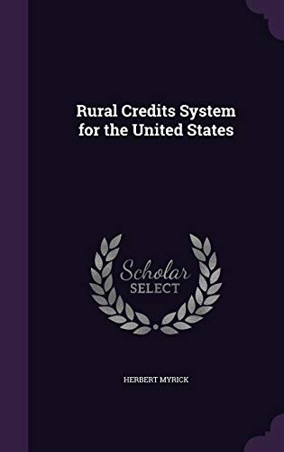 9781340745578: Rural Credits System for the United States