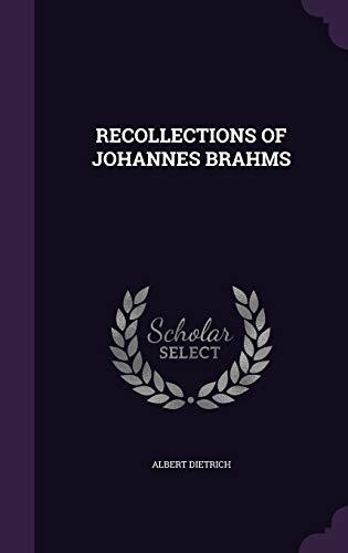 9781341515033: RECOLLECTIONS OF JOHANNES BRAHMS