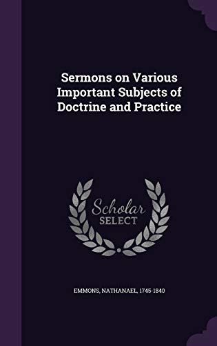 9781341816031: Sermons on Various Important Subjects of Doctrine and Practice