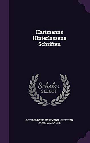 9781343008175: Hartmanns Hinterlassene Schriften