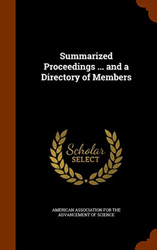 9781345880991: Summarized Proceedings ... and a Directory of Members