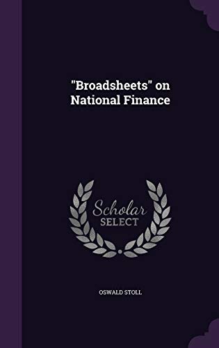 Imagen de archivo de "Broadsheets" on National Finance a la venta por ALLBOOKS1