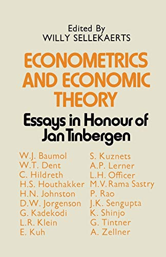 Stock image for Econometrics and Economic Theory : Essays in Honour of Jan Tinbergen for sale by Chiron Media