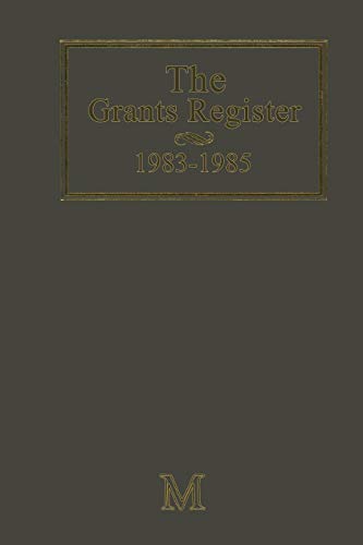 Stock image for The Grants Register 1983-1985 for sale by Chiron Media