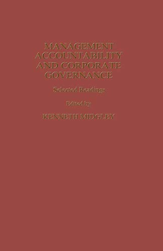 Imagen de archivo de Management Accountability and Corporate Governance : Selected Readings a la venta por Chiron Media