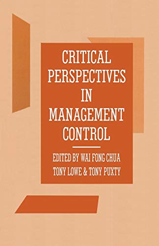 Beispielbild fr Critical Perspectives in Management Control zum Verkauf von GF Books, Inc.