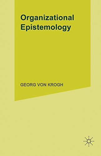 9781349240364: Organizational Epistemology