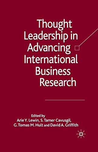 Stock image for Thought Leadership in Advancing International Business Research for sale by Lucky's Textbooks