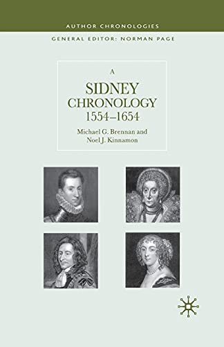 Beispielbild fr A Sidney Chronology: 1554-1654 zum Verkauf von THE SAINT BOOKSTORE