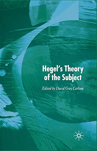 Imagen de archivo de Hegel's Theory of the Subject a la venta por Chiron Media