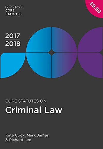 Stock image for Core Statutes on Criminal Law 2017-18 (Palgrave Core Statutes) for sale by MusicMagpie