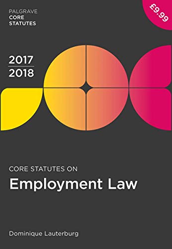 Beispielbild fr Core Statutes on Employment Law 2017-18 zum Verkauf von Blackwell's