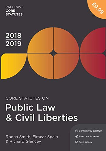 Beispielbild fr Core Statutes on Public Law &amp; Civil Liberties 2018-19 zum Verkauf von Blackwell's