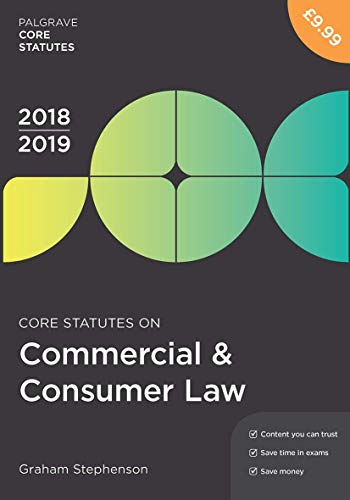 Beispielbild fr Core Statutes on Commercial & Consumer Law 2018-19 (Macmillan Core Statutes) zum Verkauf von WorldofBooks