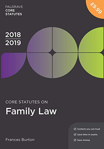 Beispielbild fr Core Statutes on Family Law 2018-19 zum Verkauf von Blackwell's