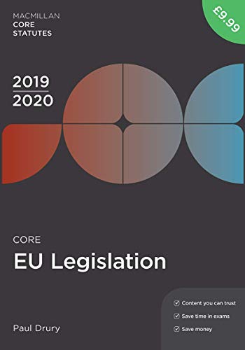 Beispielbild fr Core EU Legislation 2019-20 (Macmillan Core Statutes) zum Verkauf von WorldofBooks