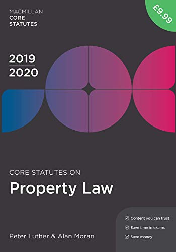 Imagen de archivo de Core Statutes on Property Law 2019-20 (Macmillan Core Statutes) a la venta por WorldofBooks