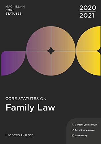 Beispielbild fr Core Statutes on Family Law 2020-21 (Hart Core Statutes) zum Verkauf von medimops