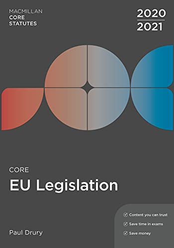 9781352010558: Core EU Legislation 2020-21 (Hart Core Statutes)