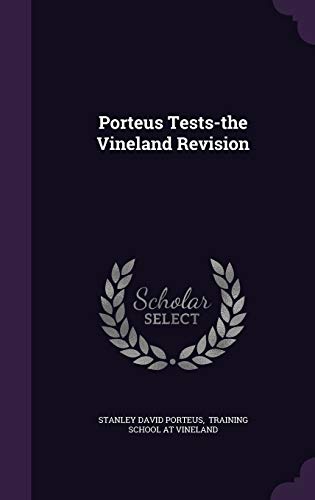 9781354925225: Porteus Tests-the Vineland Revision