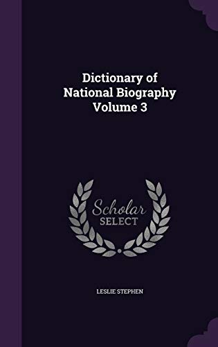 9781354992159: Dictionary of National Biography Volume 3