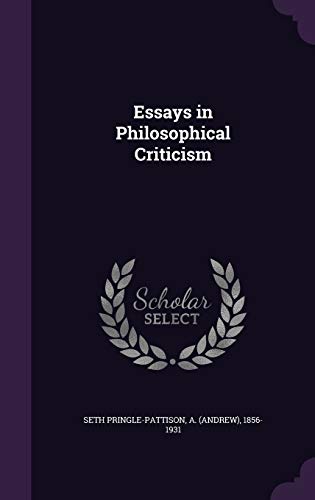 9781355350361: Essays in Philosophical Criticism