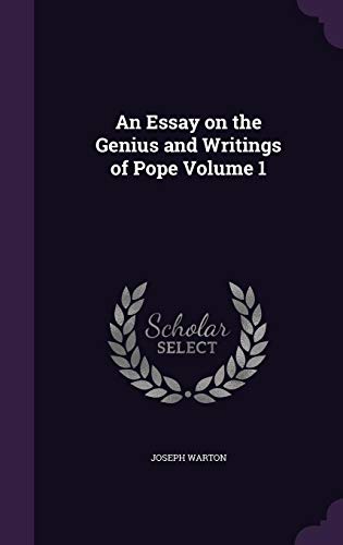 9781356377831: An Essay on the Genius and Writings of Pope Volume 1