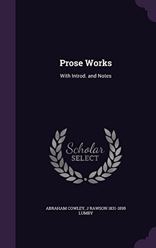 9781356437344: Prose Works: With Introd. and Notes