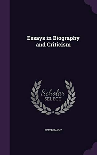 9781357901103: Essays in Biography and Criticism