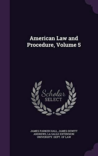 9781358622144: American Law and Procedure, Volume 5