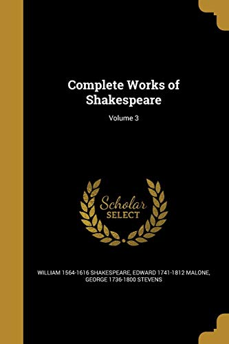 Stock image for Complete Works of Shakespeare; Volume 3 for sale by Hawking Books