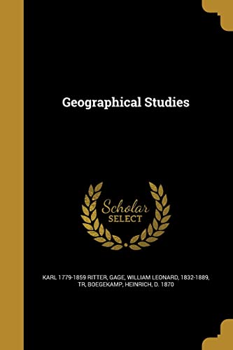 Beispielbild fr Geographical Studies zum Verkauf von AwesomeBooks