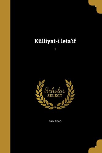 9781363752454: Klliyat-i leta'if; 1 (Turkish Edition)