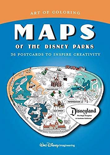 Imagen de archivo de Art of Coloring: Maps of the Disney Parks: 36 Postcards to Inspire Creativity a la venta por WorldofBooks