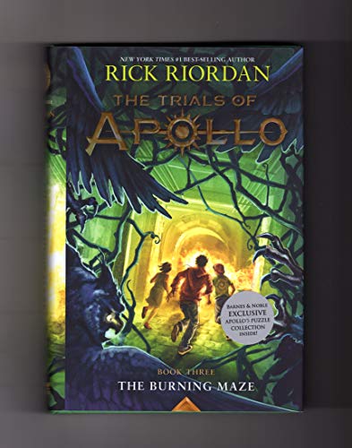 Stock image for The Burning Maze: The Trials of Apollo, Book 3. 'Exclusive' Edition (ISBN 9781368024068), with "Apollo's Puzzle Collection" Insert Tipped In. First Edition, First Printing for sale by Better World Books