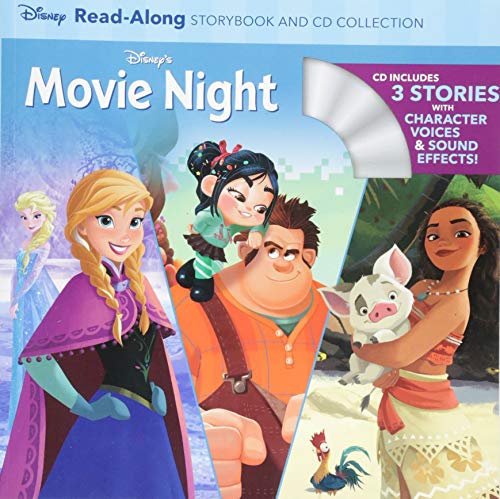 9781368028646: Disney's Movie Night Read-Along Storybook and CD Collection: 3-In-1 Feature Animation Bind-Up: Wreck-it-Ralph / Frozen / Moana (Disney Read-Along Storybook and CD Collection)