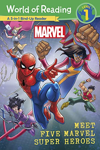 Imagen de archivo de Meet Five Marvel Super Heroes (World of Reading, Level 1) a la venta por BookOutlet