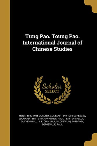 Stock image for T?ung Pao. T?oung Pao. International Journal of Chinese Studies for sale by ALLBOOKS1