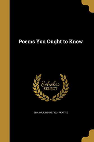 9781371641979: Poems You Ought to Know