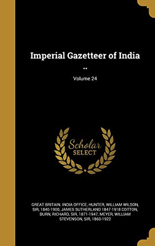 Beispielbild fr Imperial Gazetteer of India .; Volume 24 zum Verkauf von Buchpark