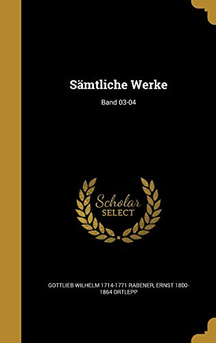 9781373890900: Smtliche Werke; Band 03-04