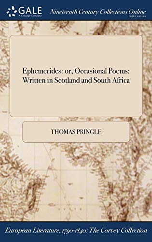 9781375039635: Ephemerides: or, Occasional Poems: Written in Scotland and South Africa